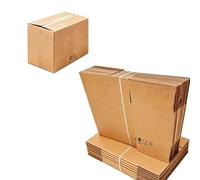 MENKËLL - Scatoloni per Trasloco varie misure - 25 Pezzi - in Cartone Doppia Onda per Oggetti Fragili - Scatole Spedizioni, Imballaggi, Trasporti - Supportano Fino a 20kg (25, NO LOGO 30x20x15cm)
