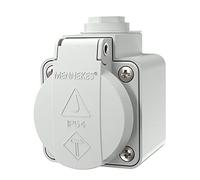 Mennekes 10081 - Base Murale, spina Schuko 3p+T 16A 230V con coperchio apribile