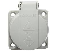Mennekes 101700020 Basi Schuko 16 A/230 V, Prese di corrente, IP 54 grado di protezione, 100 Confezione, Grigio