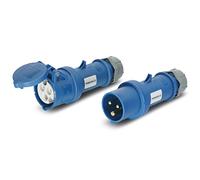 Mennekes - Set di connettori e frizione, 230 V/16 A, 3 p, blu, IP44
