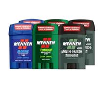 Mennen - Set di 6 deodoranti, tonico 24h x2, Marine 24h x2 e Natural Force 48h x2, bastoncini larghi senza alcool anti impronte