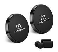 MENNYO Calamita per Cellulare Auto, Set di 2 Supporto Telefono Auto con Placche Metallo Incollato al Cruscotto | Wall Supporti Cellulari Auto Compatibile con iPhone Samsung Galaxy/Note Huawei ecc.