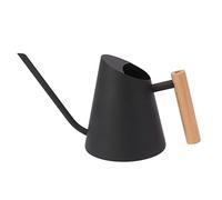 meno Barattolo in Acciaio con Beccuccio, Vaso da Giardino con Manico in Legno, Barattolo stagno per Pavimento da Interno, per Bonsai (Black)