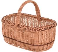 Meno Cesto di Cimini Cestino Acquisti Con Henkel 36 CM Intrecciato Intessuto