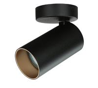 Meno Faretto da Soffitto Oro Nero H:13cm Ø7cm Colene Plafoniera Spot Corridoio