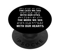 Meno Occhi Più Cuori Consapevolezza Ipovedenti Braille PopSockets PopGrip Adesivo
