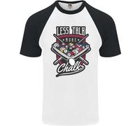 Meno Parla Più Gesso Divertente Maglietta Baseball S/S Uomo 9-Ball