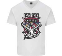 Meno Parla Più Gesso Divertente Maglietta In Cotone A V Per Uomo 9-Ball