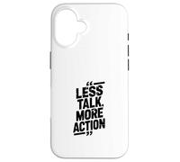 Meno parlare, più azione design ispirato al grunge Custodia per iPhone 16