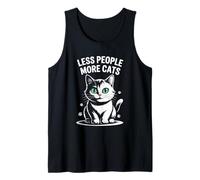 Meno persone Più Gatti Amante dei gatti Feline Pet Miao Amore Gatti Canotta