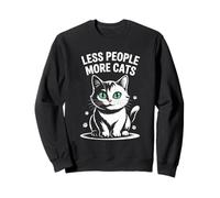 Meno persone Più Gatti Amante dei gatti Feline Pet Miao Amore Gatti Felpa