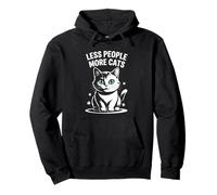 Meno persone Più Gatti Amante dei gatti Feline Pet Miao Amore Gatti Felpa con Cappuccio
