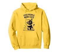 Meno persone Più Gatti Amante dei gatti Feline Pet Miao Amore Gatti Felpa con Cappuccio