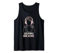Meno persone Più silenzio Introversi Minimalista Cuffia Lofi Canotta