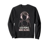 Meno persone Più silenzio Introversi Minimalista Cuffia Lofi Felpa
