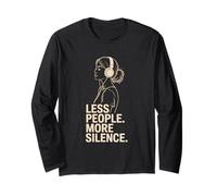 Meno persone Più silenzio Introversi Minimalista Cuffia Lofi Maglia a Manica