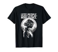 Meno persone Più silenzio Introversi Minimalista Cuffia Lofi Maglietta