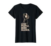 Meno persone Più silenzio Introversi Minimalista Cuffia Lofi Maglietta