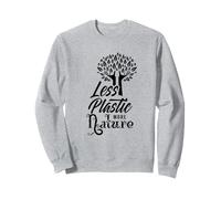 Meno plastica più Natura Ambiente Inquinamento Rifiuti Felpa