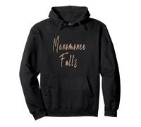 Menomonee Falls Wisconsin Design Vintage Elegante Felpa con Cappuccio