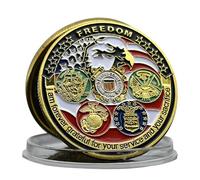 MENOOK Collezione di Monete d'oro della Guardia dell'Esercito degli Stati Uniti Medaglia della Sfida della libertà Memorabilia da Collezione della Fede Militare - Oro