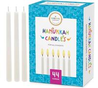 Menorah Candles - Candele Chanukah, 44 candele bianche Hanukkah per tutte le 8 notti di Chanukah (singole)