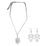 Menorah Collana ebraica Gioielli Israele Fede Lampada Hanukkah Orecchini Pendenti Amuleti Ganci Orecchio Regalo Donna Orecchini Gotici Unici, Misura unica, come descritto, come descritto
