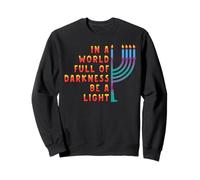 Menorah di Hanukkah nel Mondo Pieno di tenebre Sii Una Luce Felpa