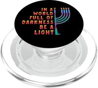 Menorah di Hanukkah Nel mondo pieno di tenebre sii una luce PopSockets PopGrip per MagSafe