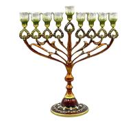 Menorah di Hanukkah, portacandele a 9 rami, candelabro decorativo da tavolo di