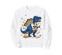 Menorasaurus Rex T Rex Dinosauro Hanukkah Ebreo Ragazzi Bambini Felpa