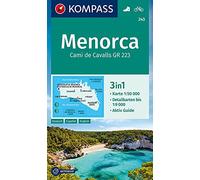 Menorca 1:50 000: 3in1 Wanderkarte 1:50000 mit Aktiv Guide und Stadtplänen. Fahrradfahren [Lingua tedesca]: Wandelkaart 1:50 000: 243