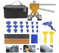 MENQANG Kit di Riparazione ammaccatura per Auto da 39 Pezzi con Pistola per Colla e Martello, Estrazione per ammaccature minori e intaccatura Profonda (d'oro)