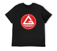 Men's 2022 Baru Gracie Barra Carlos Gr Brasil Jiu Jitsu Kaus Kompresi Pria Pendek Gi BJJ Rashguard GB Gear Tops T-Shirts Black L