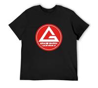 Men's 2022 Baru Gracie Barra Carlos Gr Brasil Jiu Jitsu Kaus Kompresi Pria Pendek Gi BJJ Rashguard Tshirt GB Gear Tops Black XXL