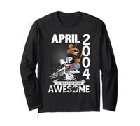 Mens 22nd Birthday Legends April 2004 Vintage 22 Years Old Maglia a Manica