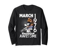 Mens 50th Birthday Legends March 1976 Vintage 50 Years Old Maglia a Manica