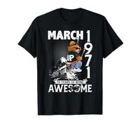 Mens 55th Birthday Legends March 1971 Vintage 55 Years Old Maglietta