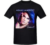 Men's Adam Lambert for Your Entertainment Men Printed O Neck T-Shirts Black XXL