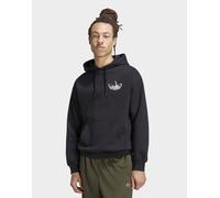 Mens adidas Felpa Con Cappuccio Powder Lingua - Nero, nero L