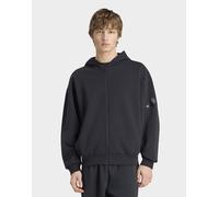 Mens adidas Felpa Soft Lux Con Cappuccio E Zip Integrale - Nero, nero L