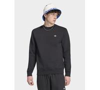 Mens adidas Felpa Trefoil Essentials Crew - Nero, nero L