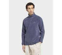 Mens adidas Giacca Terrex Multi Essentials Con Mezza Zip In Tessuto Felpato - Blu, blu L