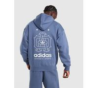 Mens adidas Originals Embroidered Oversized Hoodie - Blu, blu L