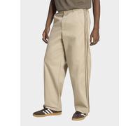 Mens adidas Pantaloni A Pieghe 3 Stripes - Beige, beige 32"