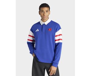 Mens adidas Polo Heritage Ffr - Maglietta Polo Di Rugby Ffr (maniche Lunghe) - Blu, blu XS
