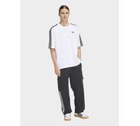 Mens adidas T-shirt Adicolor 3 Stripes Oversized - Bianco, bianco M
