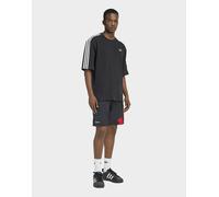 Mens adidas T-shirt Adicolor 3 Stripes Oversized - Nero, nero L