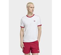 Mens adidas T-shirt Drop Needle 3-stripes - Bianco, bianco S