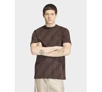Mens adidas T-shirt Monogram Aop - Marrone, marrone S